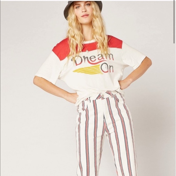 Dream On Varsity Tee in Vintage White - Picture 8 of 8